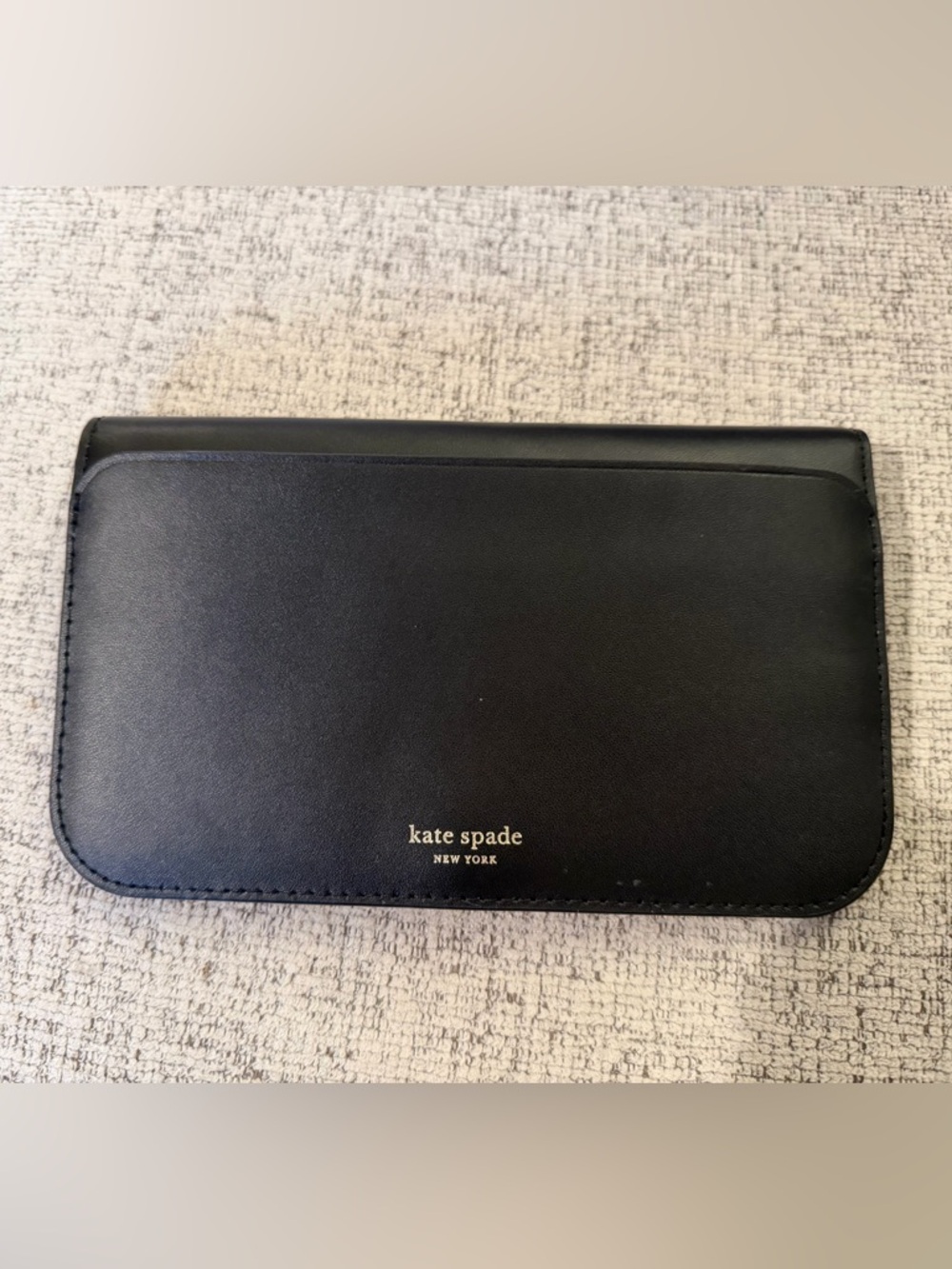 Kate Spade NWT Black and Pink Scalloped Bifold Wallet 7.5x4.75